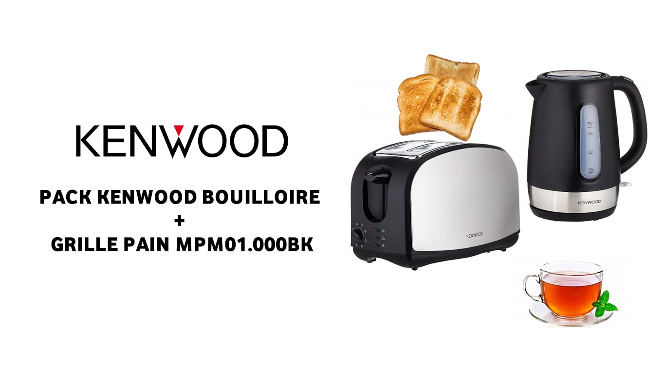 Pack Kenwood Bouilloire + Grille Pain MPM01.000BK