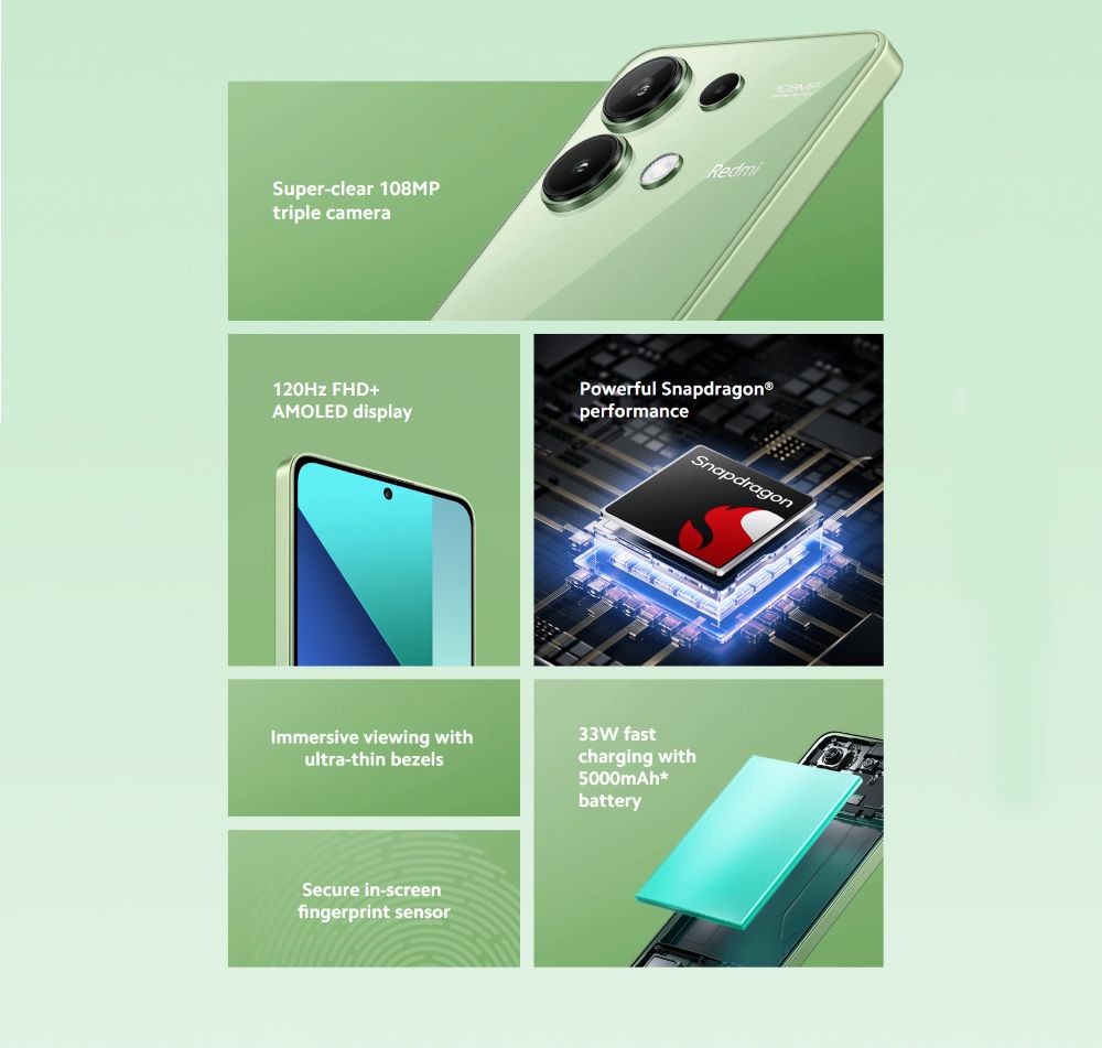 Smartphone Xiaomi Redmi Note 13 votre meilleur rapport qualité prix Tunisie