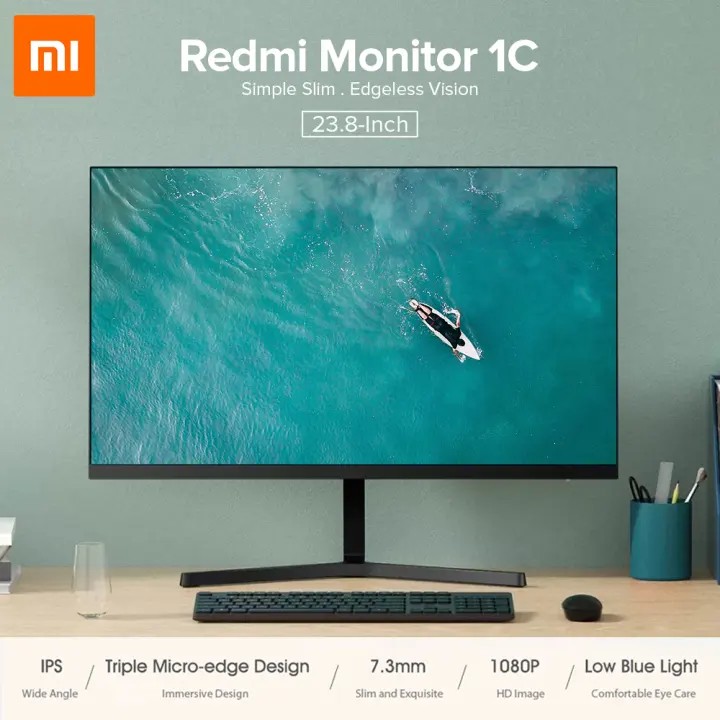 Xiaom Mi 23.8 pouces Desktop Monitor 1C EU disponible à bas prix Tunisie sur notre boutique de vente en ligne Tunisie livré avec un taux de refraichissement de 60Hz et un design avec bordure fin et un poids léger .Coté affichage l'écran  Xiaomi offre un affichage Full HD pour une vision clair et nette .